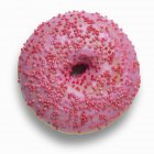 Pink doughnut decorated — Stock Photo