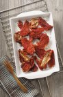 Dried tomatoes with salt — Stock Photo