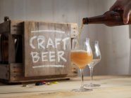 Craft beer tasting session — Stock Photo