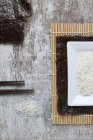 Ингредиенты для японских суши — стоковое фото