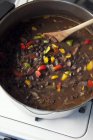 Black bean stew — Stock Photo