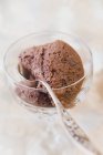 Chocolate mousse in a glass — Stock Photo