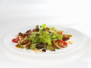 Spring salad with turkey — Stock Photo