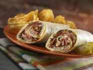 Brisket Wrap with American Cheese — Stock Photo