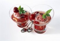 Berry sorbet with cherries — Stock Photo
