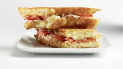 Сир і томатний бутерброд — стокове фото