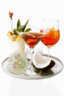 Trois cocktails différents — Photo de stock