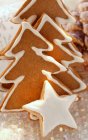 Gingerbread fir trees — Stock Photo