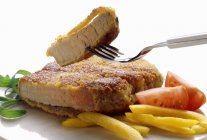 Breaded pork chop — Stock Photo
