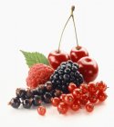 Fresh ripe berries with leaf — Stock Photo