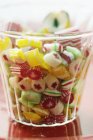 Colorful Christmas sweets in jar — Stock Photo