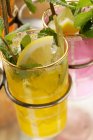 Lemonade with fresh mint — Stock Photo