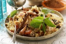 Couscous with chicken — Stock Photo