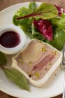 Duck with Cumberland sauce and salad — Stock Photo