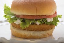 Chicken Burger mit Tomate — Stockfoto