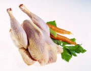 Сырые овощи из курицы и супа — стоковое фото