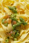 Tagliatelle pasta with Green Asparagus — Stock Photo