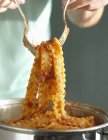 Pasta Reginette con salsa di pomodoro — Foto stock