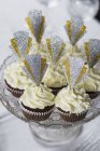 Cupcakes decorados com brilho — Fotografia de Stock