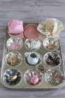 Craft utensils on tray — Stock Photo