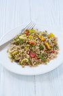 Farro salad with roasted vegetables — Stock Photo
