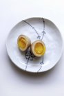 Halved soft-boiled egg — Stock Photo
