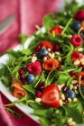 Gesunder Salat mit Räucherlachs — Stockfoto