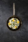 Fried mushrooms with eggs — Stock Photo