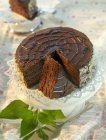 Chocolate pinwheel cake — Stock Photo