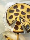 Käsekuchen und Schokoladenkuchen — Stockfoto