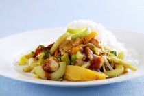 Rice with mixed vegetables — Stock Photo