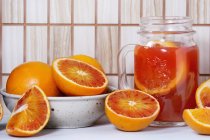 Arrangement of blood oranges — Stock Photo
