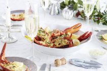 Gratinated lobster with Parmesan — Stock Photo