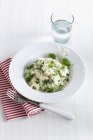 Risotto with basil and Parmesan — Stock Photo
