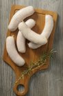 Boudin Blanc French white sausages — Stock Photo