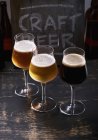 Three types of beer — Stock Photo