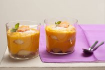 Carrot tiramisu in glasses — Stock Photo