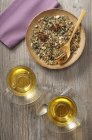 Трав'яний чай і сушені спеції — стокове фото