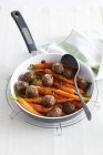 Moroccan meatballs with carrots — Stock Photo
