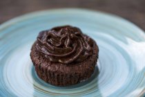 Cupcake au chocolat avec glaçage — Photo de stock
