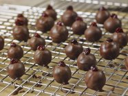 Dark chocolate coated — Stock Photo