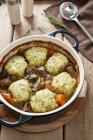 Meat stew with bread — Stock Photo