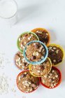 Muffins with hazelnuts and banana — Stock Photo