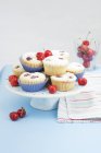 Pile of cherry muffins — Stock Photo