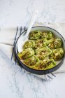 Baked courgette flowers — Stock Photo