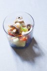 Octopus salad with potatoes — Stock Photo