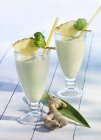 Ginger and pineapple shakes — Stock Photo