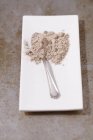 Rye flour on white dish — Stock Photo