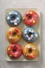 Colourful doughnuts decorated — Stock Photo