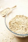 Bowl of rolled oats — Stock Photo
